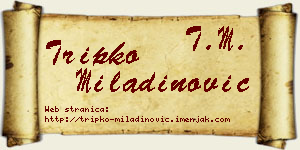 Tripko Miladinović vizit kartica